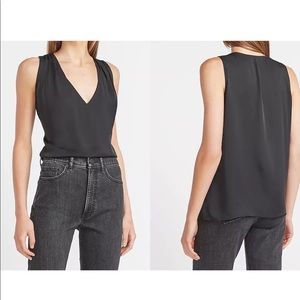 NEW Express Top Pleated  V-Neck Blouse S pink